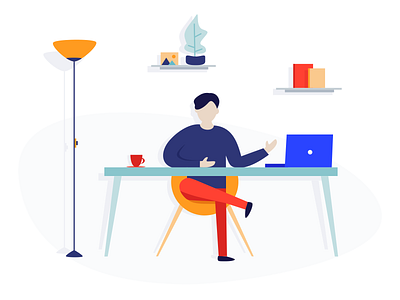 Workplace Illustration (+1 Dribbble invitation)