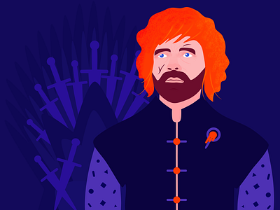 GOT Tyrion affinitydesigner art character design drawing gameofthrones head illustration ipad lannister man person portrait throne tyrion ui vectorart web