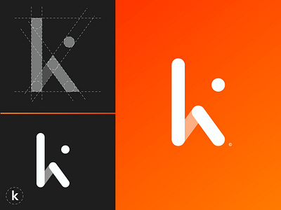 "K" Letter Logo - Daily logo #4 adobe illustrator app branding design flat icon logo design typography web