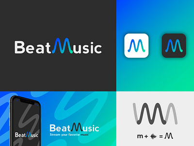 Beat Music Logo - Daily Logo #9 adobe illustrator app branding dailylogochallenge design flat logo logo design music app streaming