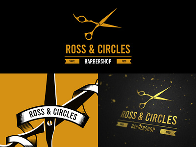 Ross & Circles Logo - Daily Logo #13 affinity designer barbers barbershop branding dailylogochallenge design illustration logo logo design