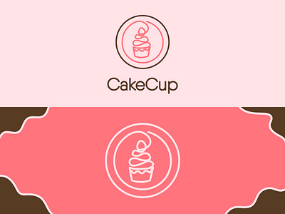 CakeCup Logo - Daily Logo #18 adobe illustrator branding candy coffe concept cupcake cupcakes dailylogochallenge design flat logo logo design restaurant