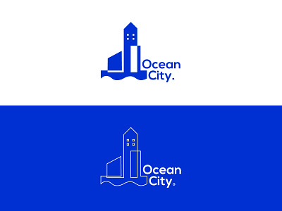 Ocean City Logo - Daily Logo 22 adobe illustrator branding city city branding dailylogochallenge design logo logo design ocean logo vector
