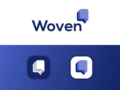 Woven Logo - Daily Logo #34 adobe illustrator app branding chat app dailylogochallenge design flat icon logo logo design social media design socialmedia