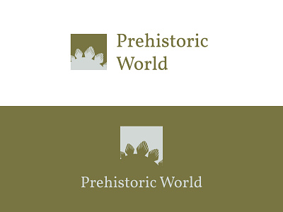 Prehistoric World Logo - Daily Logo #35 adobe illustrator amusement park animal branding dailylogochallenge design dinosaur dinosaurus flat logo logo design