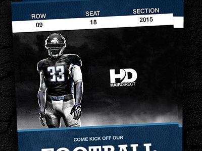 HD Invite football happy hour invite ticket