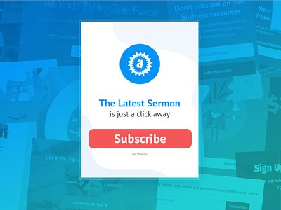 Ac Subscribe big button church church series gradient modal rebound sermon subscribe