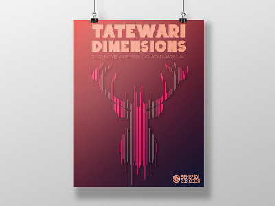 Tatewari Dimensions Festival design festival music poster