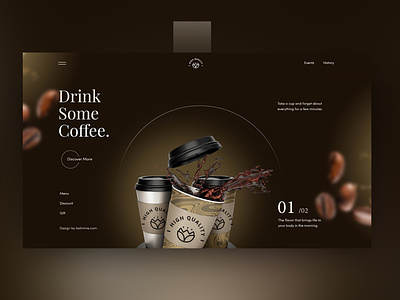 Coffee Landing page design | Klaamgraphics