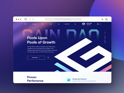 Gain Dao Landing page crypto crypto currency crypto trading dashbaord design gain dao graphic design illustration landing page logo trading ui web design web desin web ui webdesign website