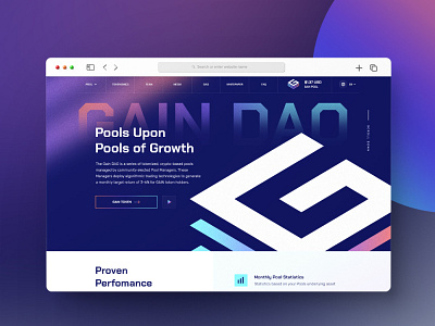 Gain Dao Landing page