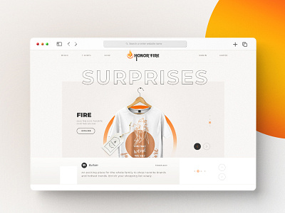 Honor & Fire Landing page
