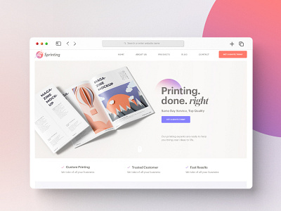 Sprinting Landing page