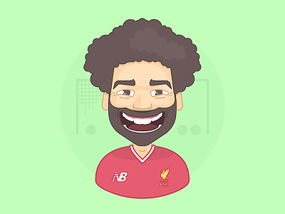 Salah adobe champions egypt flat football illustration league liverpool premier soccer uefa vector