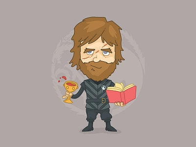 Tyrion Lannister character character design line dwarf game of thrones hobbit illustration illustrator midget stark targaryen vector