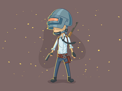 PUBG Character 2.0 2d ak47 battlegrounds character fan art game gaming illustration illustrator pubg vector