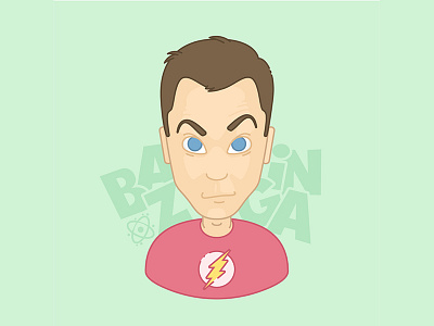 Bazinga! bazinga big bang theory cartoon character character design illustration illustrator line physics sheldon vector