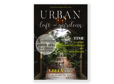 Urban Loft&Gardens design excercise magazine cover typography