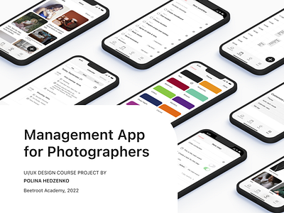 Management App for Photographers application mobile design photography ui ux