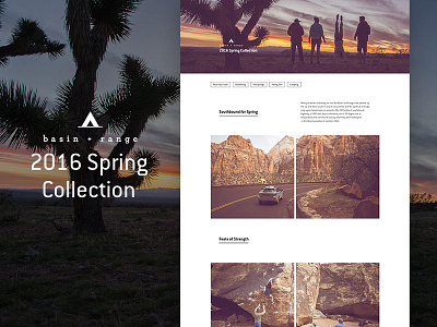 Basin+Range Spring Collection branding ecommerce web design