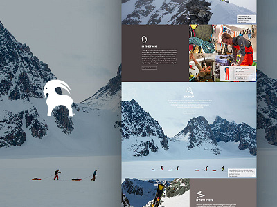 Backcountry - Ski Mountaineering backcountry one page responsive skiing web design