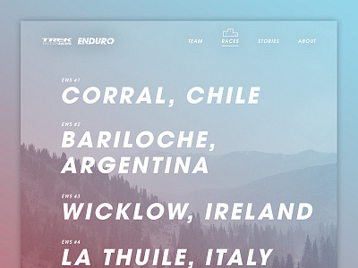 Trek // Enduro Race Page bikes trek ux web design