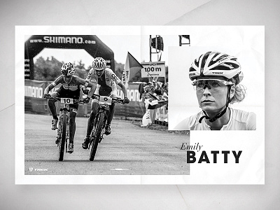 Trek // Emily Batty Poster bike bw cycling emily batty mountain biking poster trek