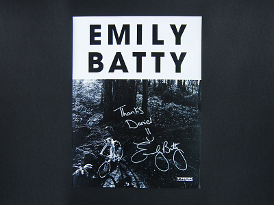 Trek // Emily Batty Poster Final bw emily batty mountain biking poster trek