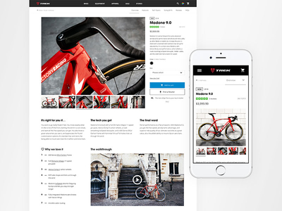 Trek // PDP - Live Now bike ecommerce pdp product page responsive trek ui ux web web design website