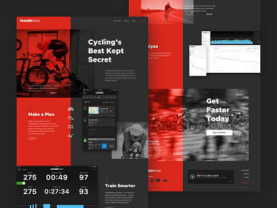 TrainerRoad Homepage Concept art direction concept homepage interface ui ux design web design website