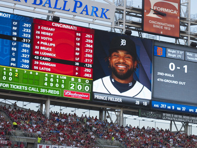 Cincinnati Reds Scoreboard baseball cincinnati mlb reds scoreboard