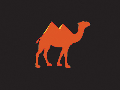 Visit Egypt camel concept dan cretu egypt idea logo pyramids