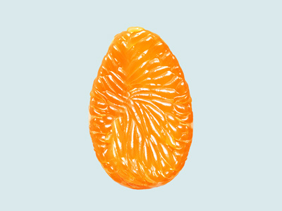 Orange finger print food illustration fruit orange