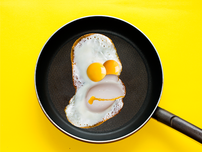 Homer food design food illustration fried eggs homer simpson the simpsons
