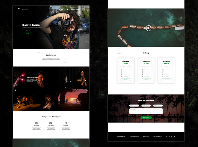 Landing page for Photographer adobe design flat photoshop ui ux website