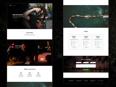 Landing page for Photographer