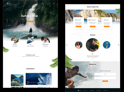 Jungle Trip adobe booking design flat photoshop ui ux web website xd