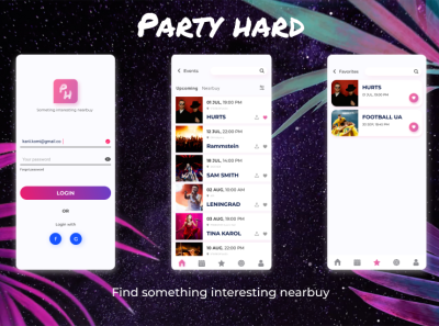 Party Hard app app branding design illustration logo web