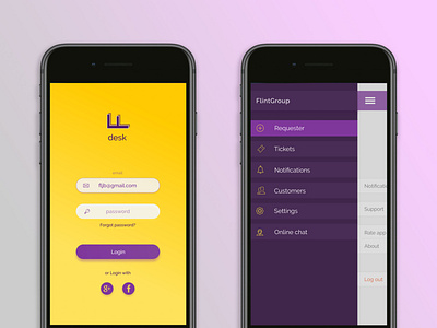 LL Desk app app colors design logo minimal