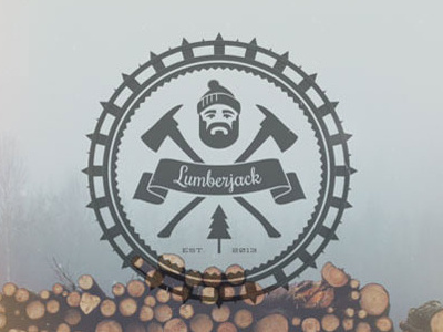 Lumberjack badges grunge insignia logos lumberjack modern overlays pack retro titles vintage