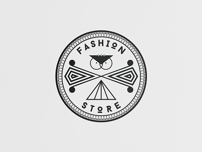 Fashion Store badge emblem fashion store hipster logo old style owl retro insignias vintage logo