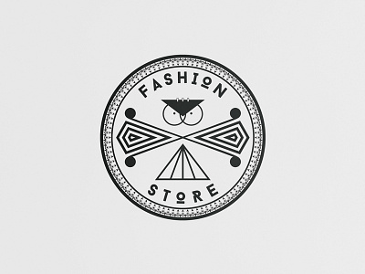Fashion Store badge emblem fashion store hipster logo old style owl retro insignias vintage logo