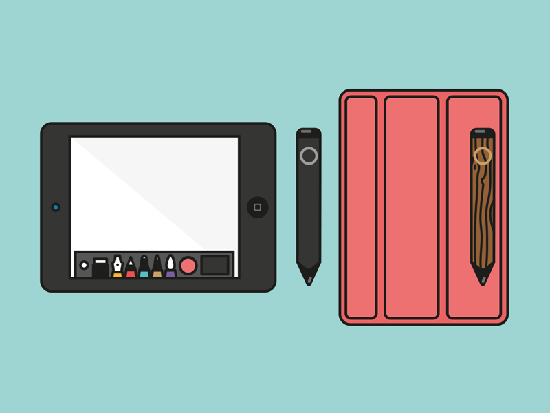 Pencil Illustration fiftythree pencil paper hardware ipad app ios illustration