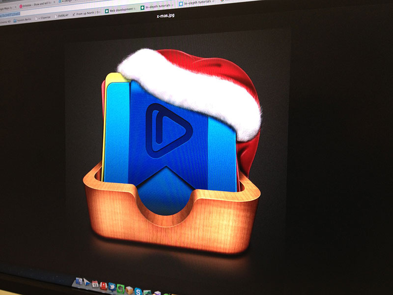 Cliperize × Christmas Icon cliperize app web webapp ui ux bookmark music video christmas hat icon