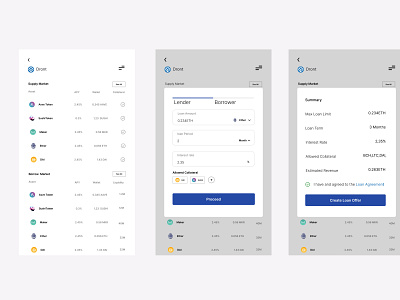 Lending Modal blockchain design ui web3