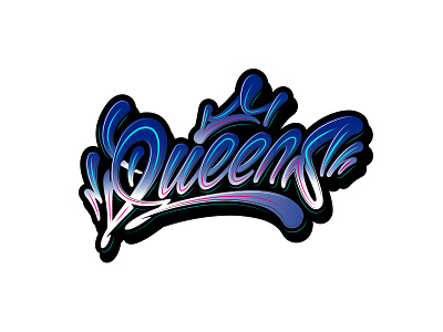 Queens calligraphy design graffiti illustration illustrations lettering logo logotype new york queen queens typography vector граффити каллиграфия леттеринг лого логотип
