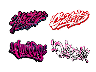 LETTERING SET 12 / GRAFFITI LIQUID STYLE 3d calligraphy design graffiti handlettering illustration lettering logo logotype procreate type typography vector каллиграфия леттеринг