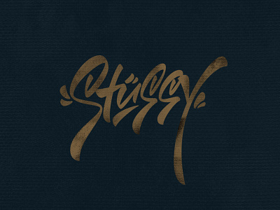 Stüssy (with fixed T) brushpen calligraphy graffiti lettering logo logotype process procreate stussy type typography каллиграфия леттеринг