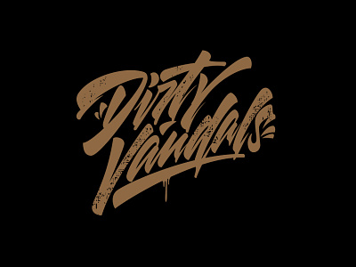 Dirty Vandals brushpen calligraphy designer graffiti illustration lettering logo logotype process signature vector youtube каллиграфия леттеринг