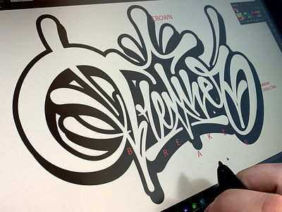 Breaker brushpen calligraphy graffiti illustration lettering logo logotype process typography vector каллиграфия леттеринг